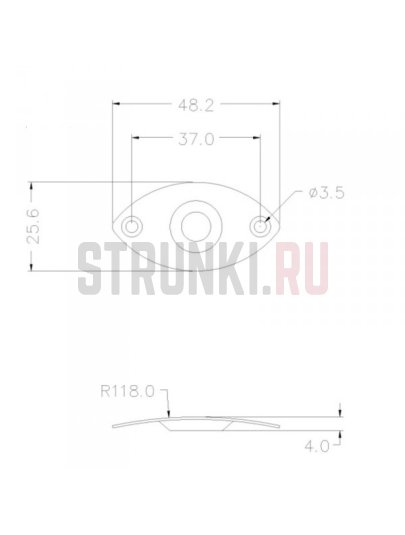 Musiclily MX0170 панель для джека овальная, золото