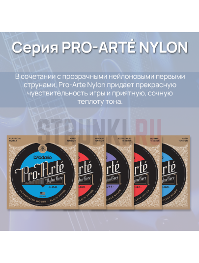 Струны для классической гитары D'Addario Pro-Arte EJ43 28-42