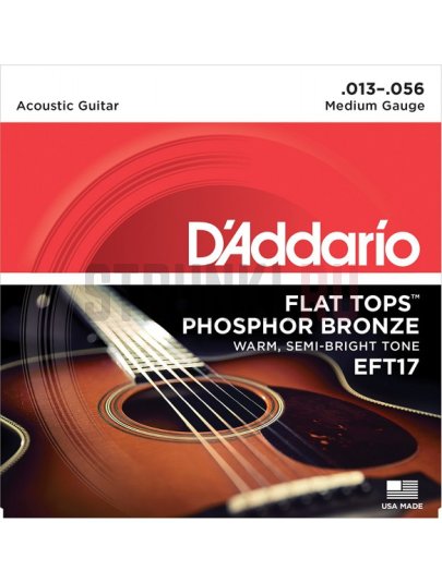 Струны для акустической гитары D'Addario Flat Tops EFT17 13-56